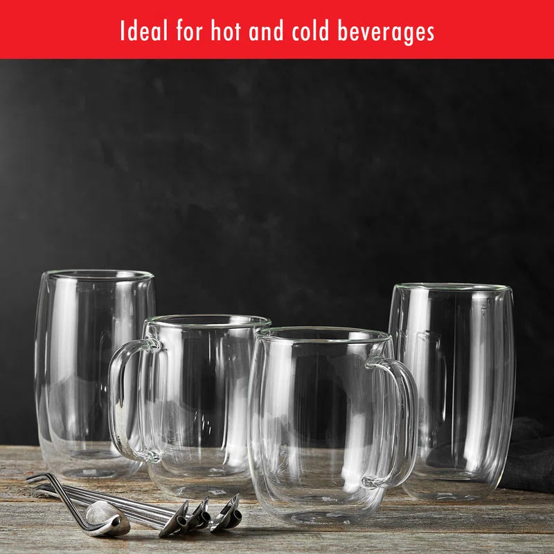 ZWILLING Sorrento plus Double-Wall Glass Coffee Mug, Clear