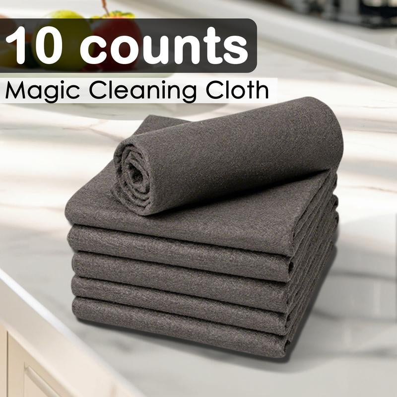 10 Counts Magic Cleaning Cloth, Reuseable Thickened Streak Free Magic Cleaning Wipes, Microfiber Cleaning Cloths for Windows Glass Car