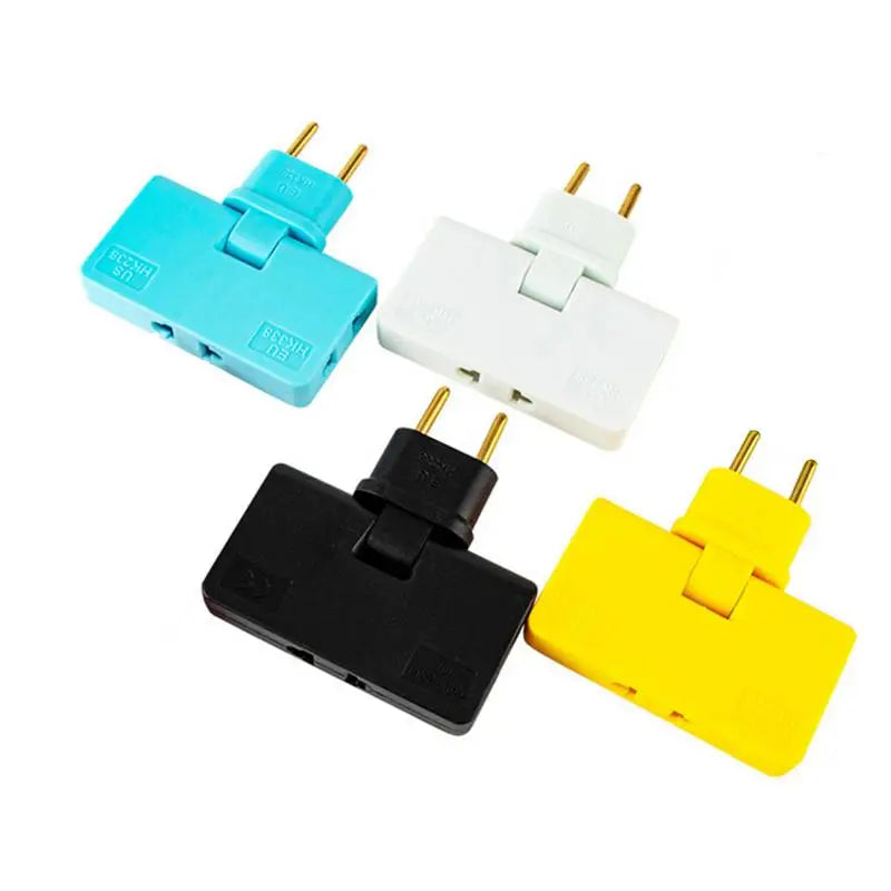 Creative European Regulation 1 in 3 Convenient Rotary Plug Germany France Russia Spain Travel Lightweight Universal EU Adapters