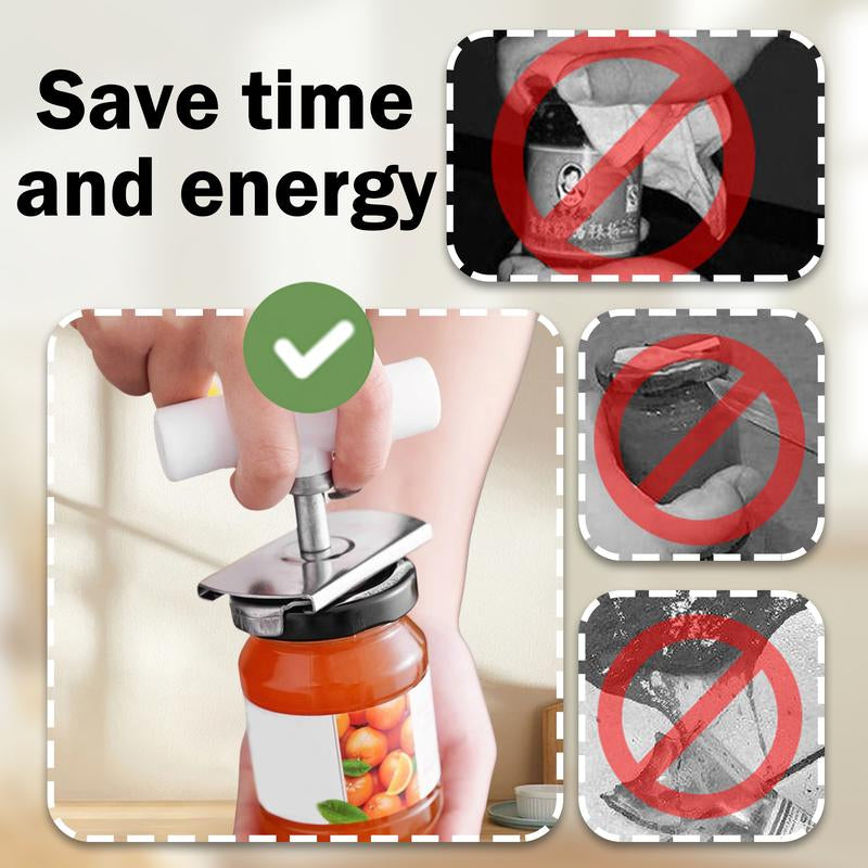 2 Counts Jar Can Opener Lid Opener,Manual Can Openers Lid Remover to Open Jar Easily(White & Green)