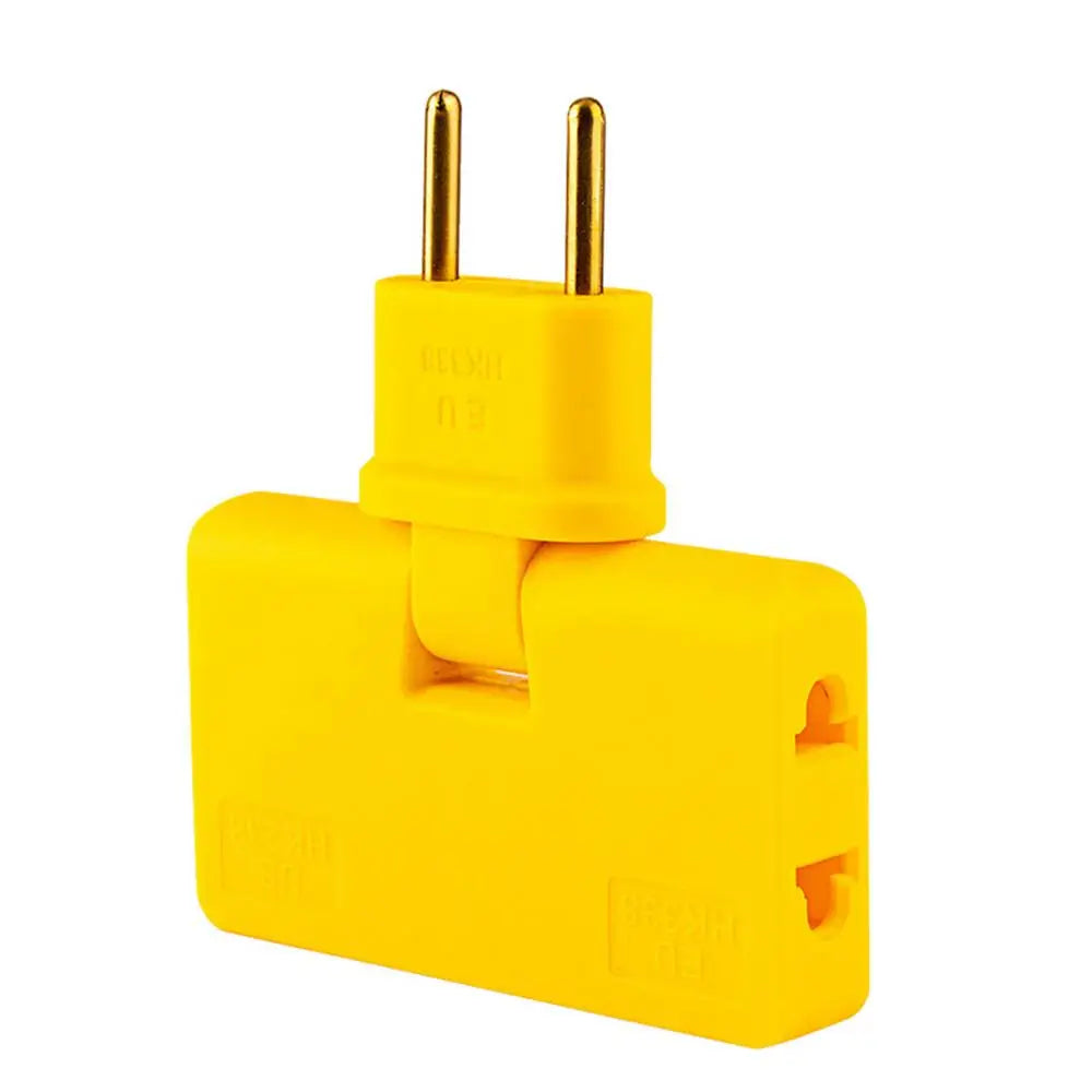 Creative European Regulation 1 in 3 Convenient Rotary Plug Germany France Russia Spain Travel Lightweight Universal EU Adapters
