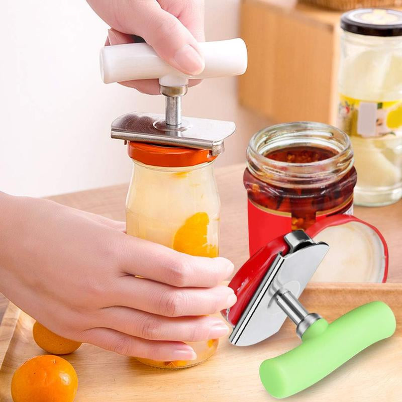 2 Counts Jar Can Opener Lid Opener,Manual Can Openers Lid Remover to Open Jar Easily(White & Green)