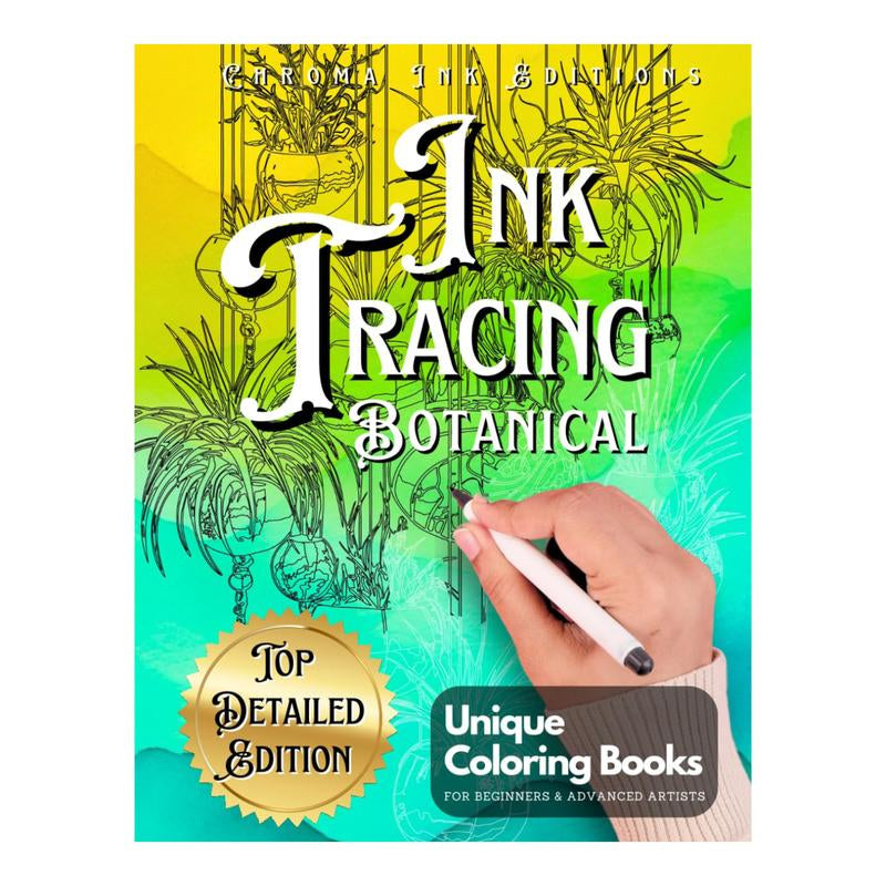 Chroma Ink Editions Official Ink Tracing Coloring Book Hidden Cities Vol 2 Unique Coloring Books for Beginners Advanced Artists 8 5 X 11 Inches