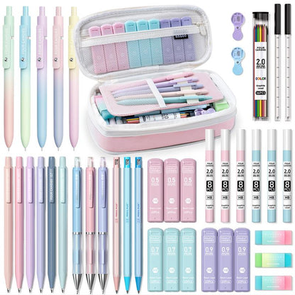 Four Candies 36PCS Aesthetic School Supplies, Mechanical Pencils 0.5Mm, 0.7Mm, 0.9Mm & 2.0Mm with 624PCS Lead Refills, Cute Mechanical Pencils for Writing, Drawing & Drafting,Backtoschool,Schoolsupplies,Backtoschoolshopping