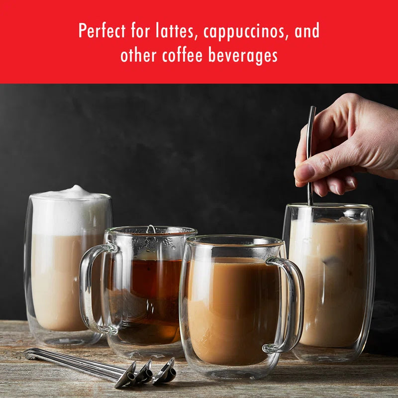 ZWILLING Sorrento plus Double-Wall Glass Coffee Mug, Clear
