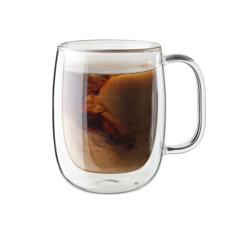 ZWILLING Sorrento plus Double-Wall Glass Coffee Mug, Clear