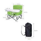 Baby Foldable Portable Dining Chair with Plate Seat Belt Children'S Beach Chair Camping Child Comfortable Feeding Seat Baby