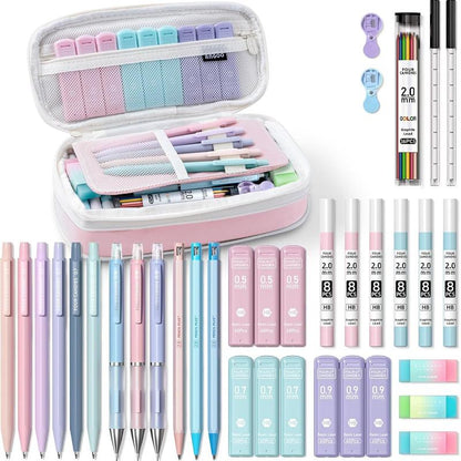 Four Candies 36PCS Aesthetic School Supplies, Mechanical Pencils 0.5Mm, 0.7Mm, 0.9Mm & 2.0Mm with 624PCS Lead Refills, Cute Mechanical Pencils for Writing, Drawing & Drafting,Backtoschool,Schoolsupplies,Backtoschoolshopping