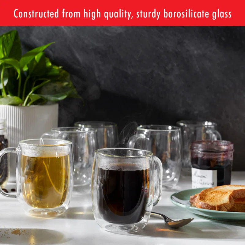 ZWILLING Sorrento plus Double-Wall Glass Coffee Mug, Clear