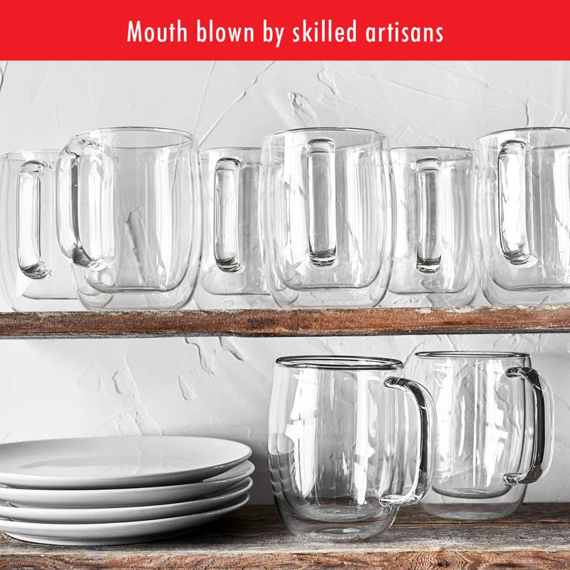 ZWILLING Sorrento plus Double-Wall Glass Coffee Mug, Clear
