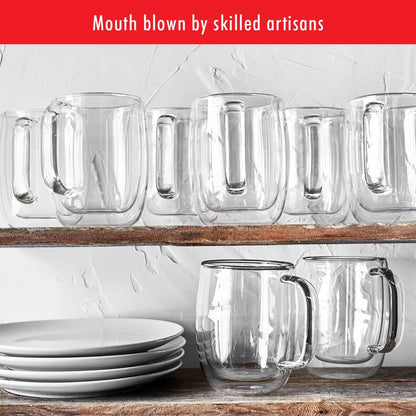 ZWILLING Sorrento plus Double-Wall Glass Coffee Mug, Clear