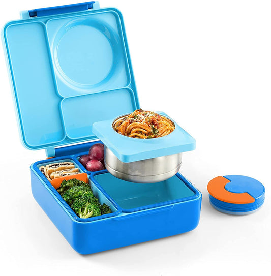 OmieBox - Isı Yalıtımlı Mavi Bento Yemek Kutusu-0