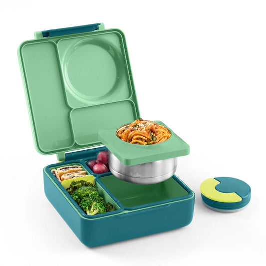 OmieBox - Isı Yalıtımlı Yeşil Bento Yemek Kutusu-0