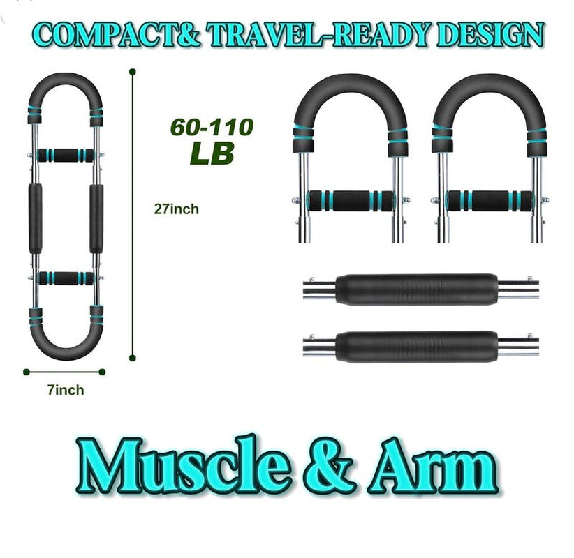Arm Trainer | 2-In-1 Arm Strengthener with Adjustable Tension – Forearm/Chest Trainer, Portable Home Gym