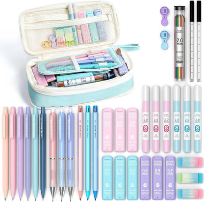 Four Candies 36PCS Aesthetic School Supplies, Mechanical Pencils 0.5Mm, 0.7Mm, 0.9Mm & 2.0Mm with 624PCS Lead Refills, Cute Mechanical Pencils for Writing, Drawing & Drafting,Backtoschool,Schoolsupplies,Backtoschoolshopping