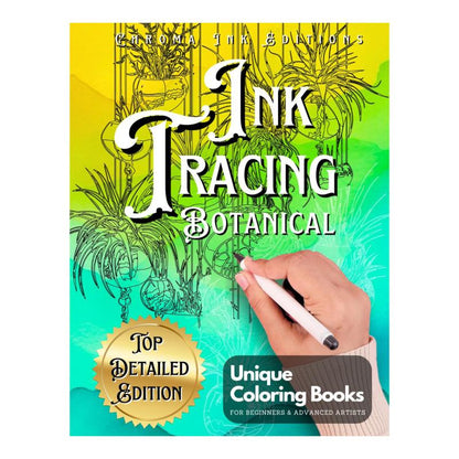 Chroma Ink Editions Official Ink Tracing Coloring Book Hidden Cities Vol 2 Unique Coloring Books for Beginners Advanced Artists 8 5 X 11 Inches