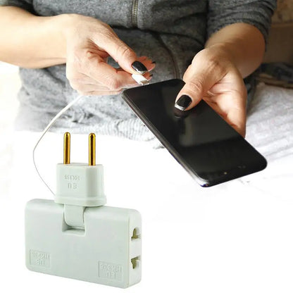Creative European Regulation 1 in 3 Convenient Rotary Plug Germany France Russia Spain Travel Lightweight Universal EU Adapters